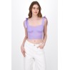 Crop Top Moños morado