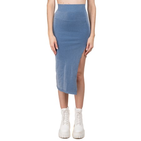 Falda midi lurex abertura